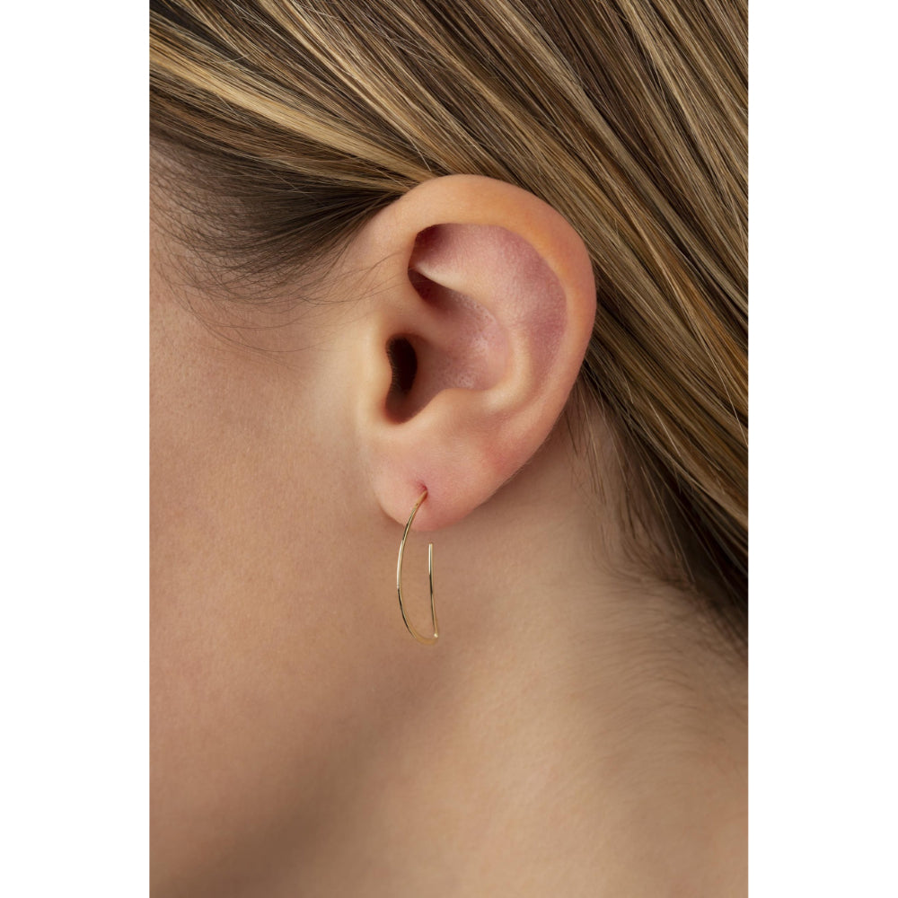 Gorgeous 14k Yellow Gold Hoop Earrings Featuring Moon and Star Designs