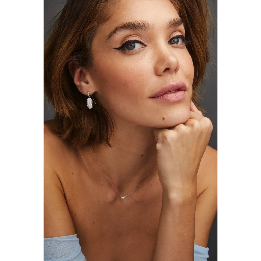 Kendra Scott Marisa Timeless 14k Gold Plated Pendant Necklace Adorned with White Diamonds for Women