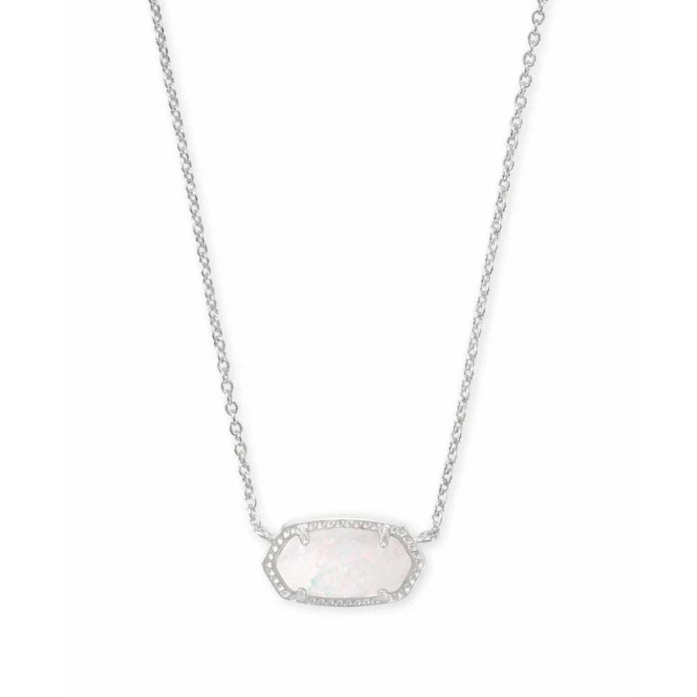 Kendra Scott Elegant Elisa White Kyocera Opal Pendant Necklace for Women