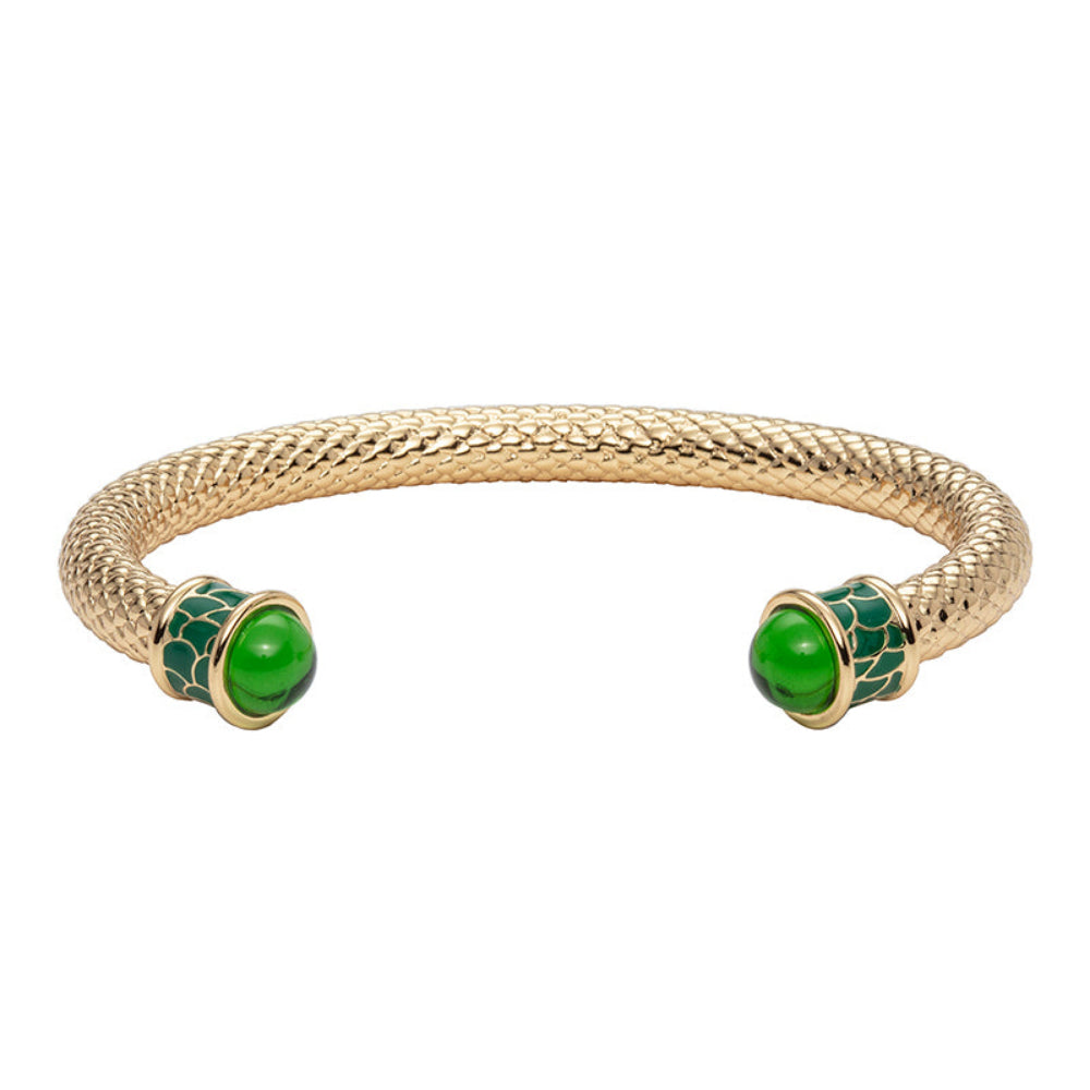 Halcyon Days Exquisite 18ct Gold - Plated Salamander Torque Bangle