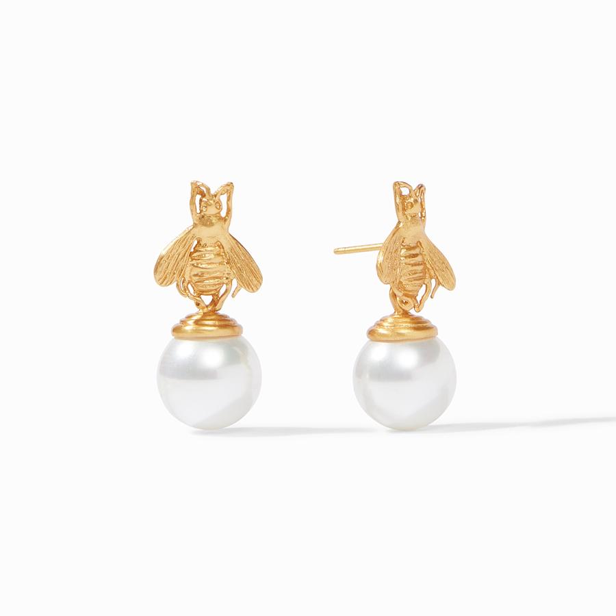 Julie Vos Bee Design Pearl Drop Style Earrings for Women