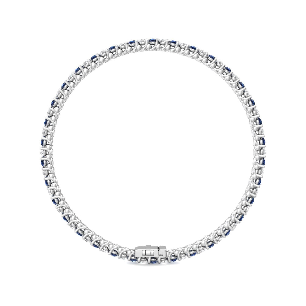 Martin Elegant Sapphire and Diamond Tennis Bracelet for Women