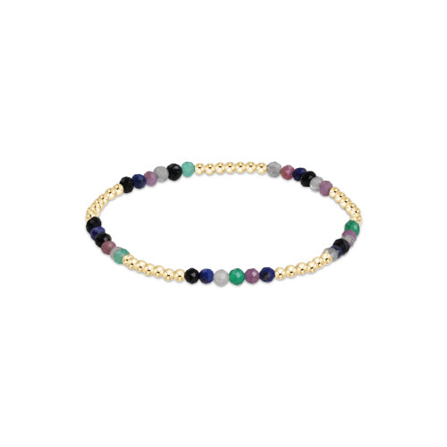 Enchanting 6.25-Inch 2.5mm Bead Gemstone Bracelet - Effortless Elegance