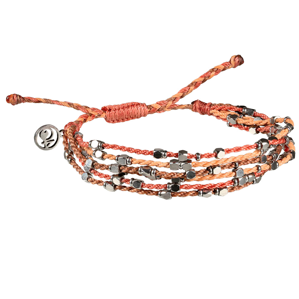 4Ocean Guatemala Pacifico Handmade Unisex Adjustable Multi - Strand Bracelet with Seed Beads