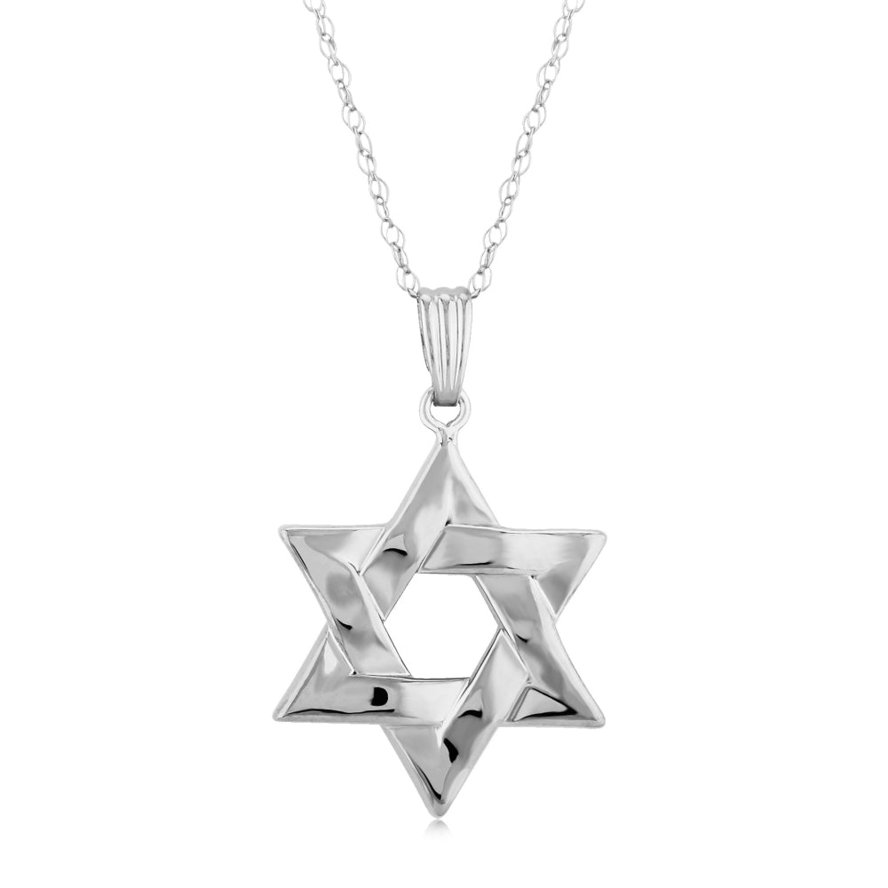 14k Gold Medium-sized Star of David Pendant Necklace for Elegant Faith Display