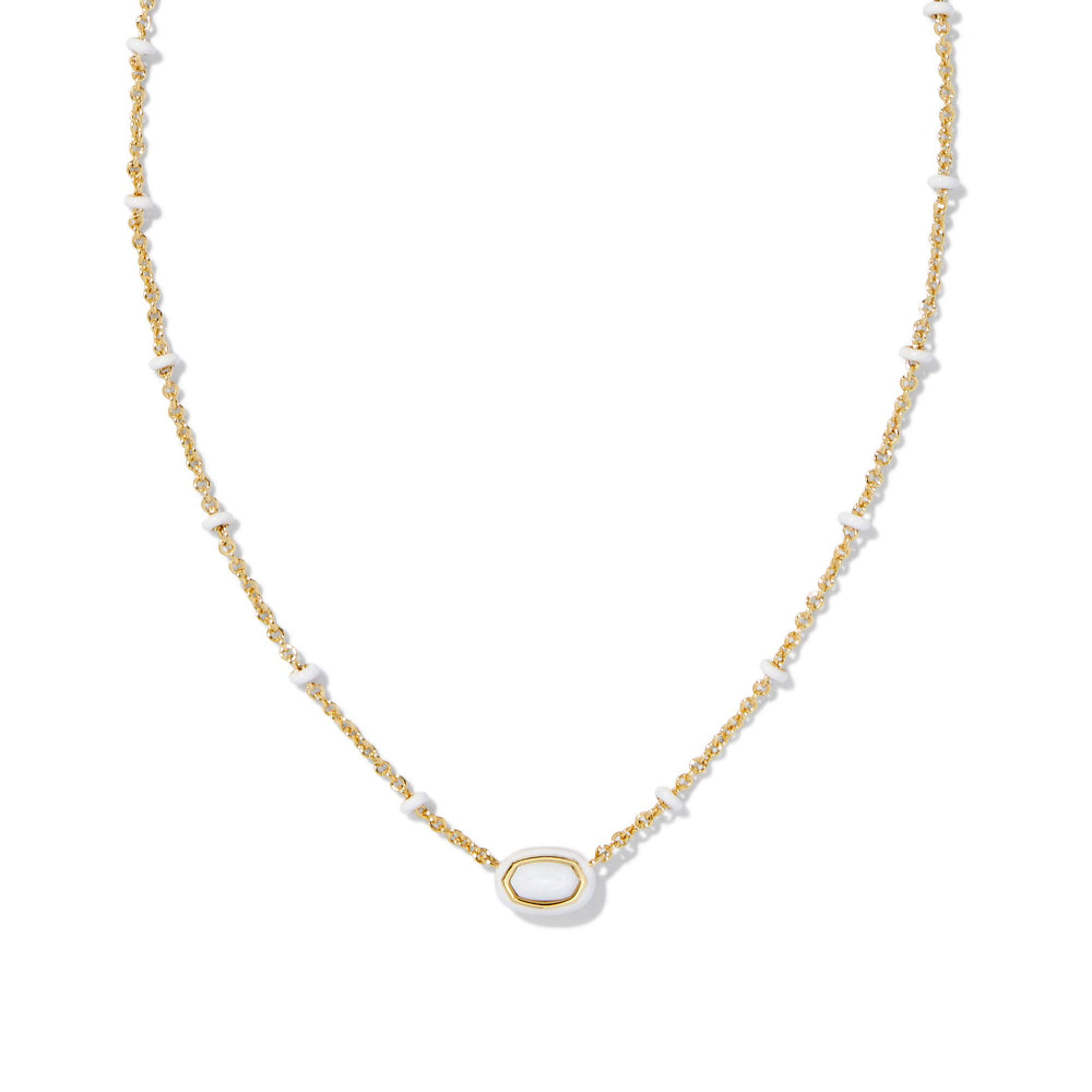 Kendra Scott Adorable Mini Elisa Enamel Frame Short Pendant Necklace