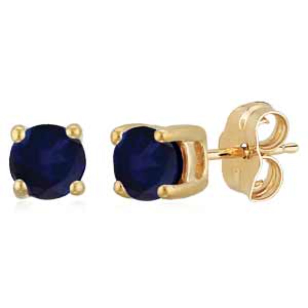 Luxurious 14k Gold Gemstone Stud Earrings for Modern Sophisticates