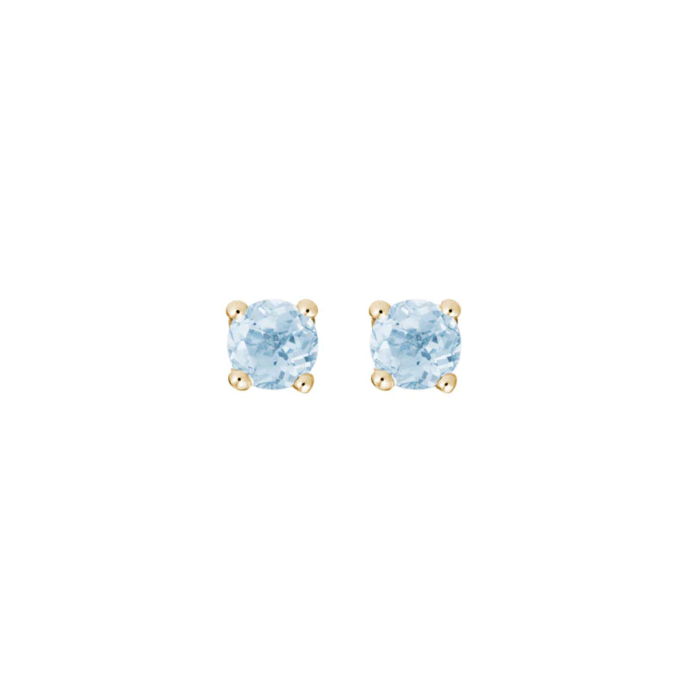 Exquisite 14k Gold Gemstone Stud Earrings for Adornment
