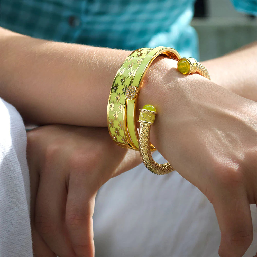 Halcyon Days Exquisite 18ct Gold - Plated Salamander Torque Bangle