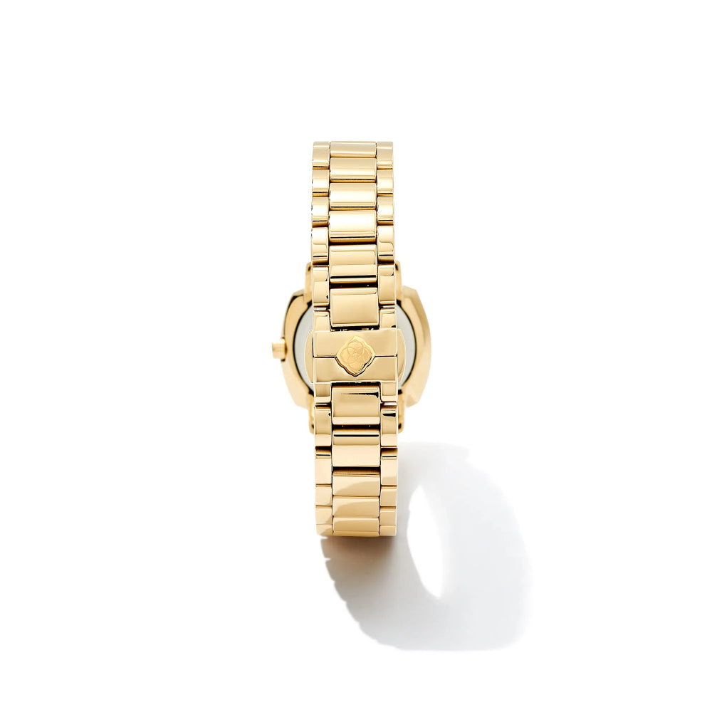 Kendra Scott 28mm Ivory Mother-of-Pearl Gold Tone Stainless Steel Dira Watch