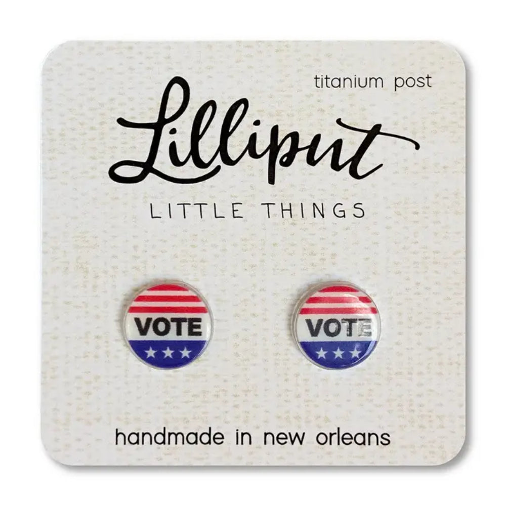 Charming Lilliput Little Things Voting-themed Fashion Earrings