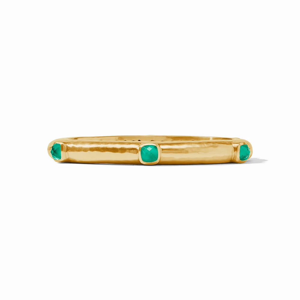 Julie Vos Catalina Hinge Bangle Jewelry - Imported Gemstone and Mother of Pearl Design