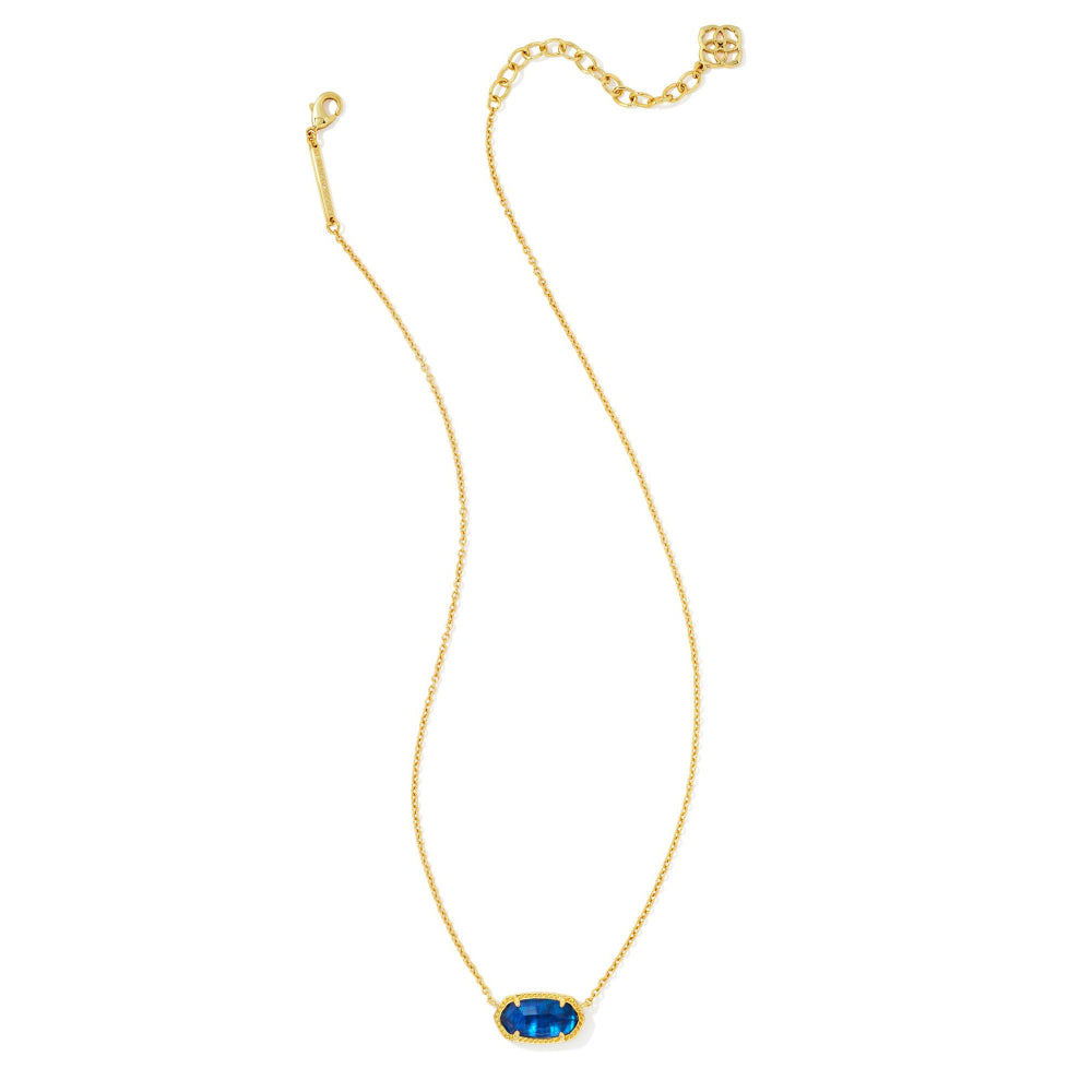 Kendra Scott Navy Abalone Elisa Gold Plated Pendant Necklace - A Stunning Jewelry Piece