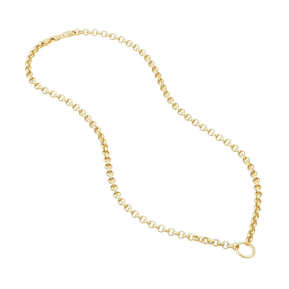 Adjustable 14k Gold Charm-Ready Necklace for a Timeless Look