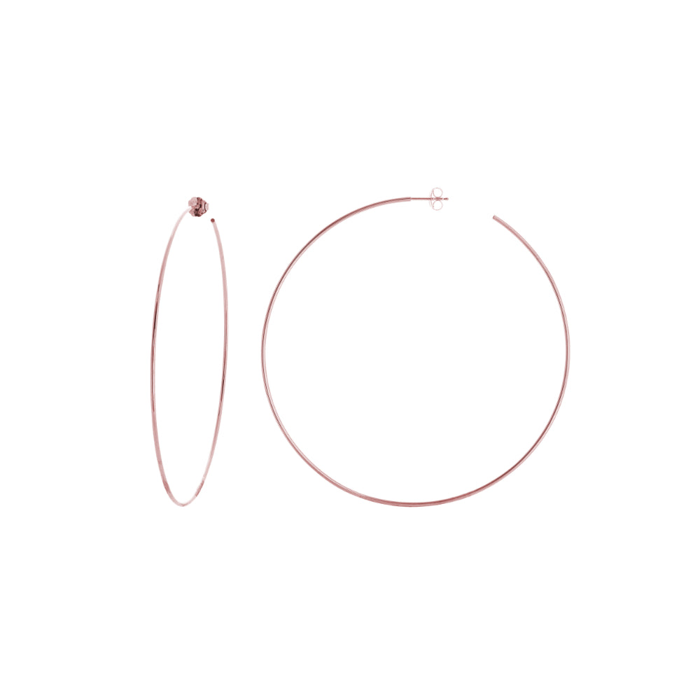 14k Gold Polished Post Hoop Earrings for a Stunning Look