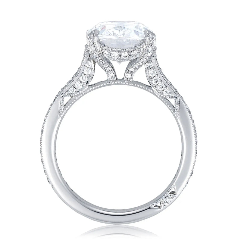 Tacori RoyalT Platinum Oval Cut Solitaire Diamond Engagement Ring for Special Occasions