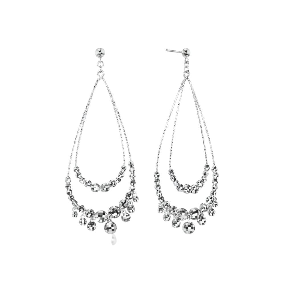Platinum-Crafted Eos Ellipse Earrings Inspired by Celestial Orbits