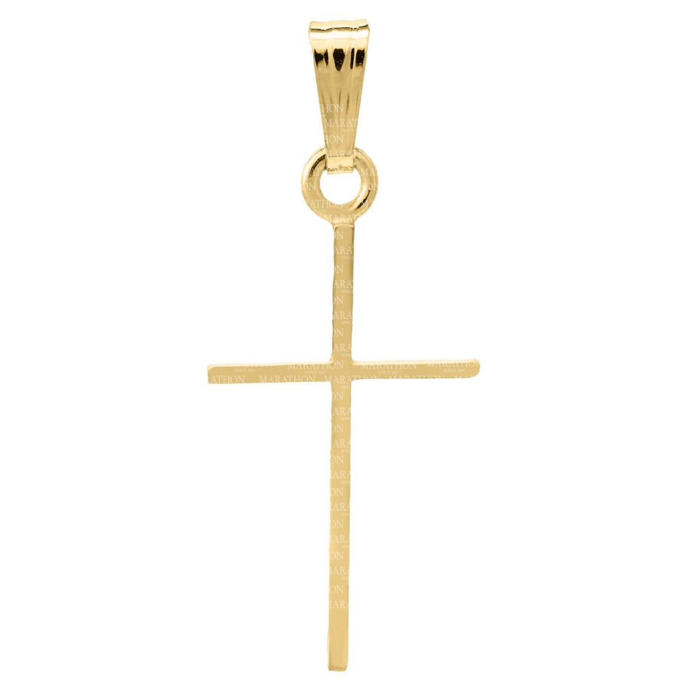 Children's Devotional 14k Gold Religious Cross Pendant Jewelry