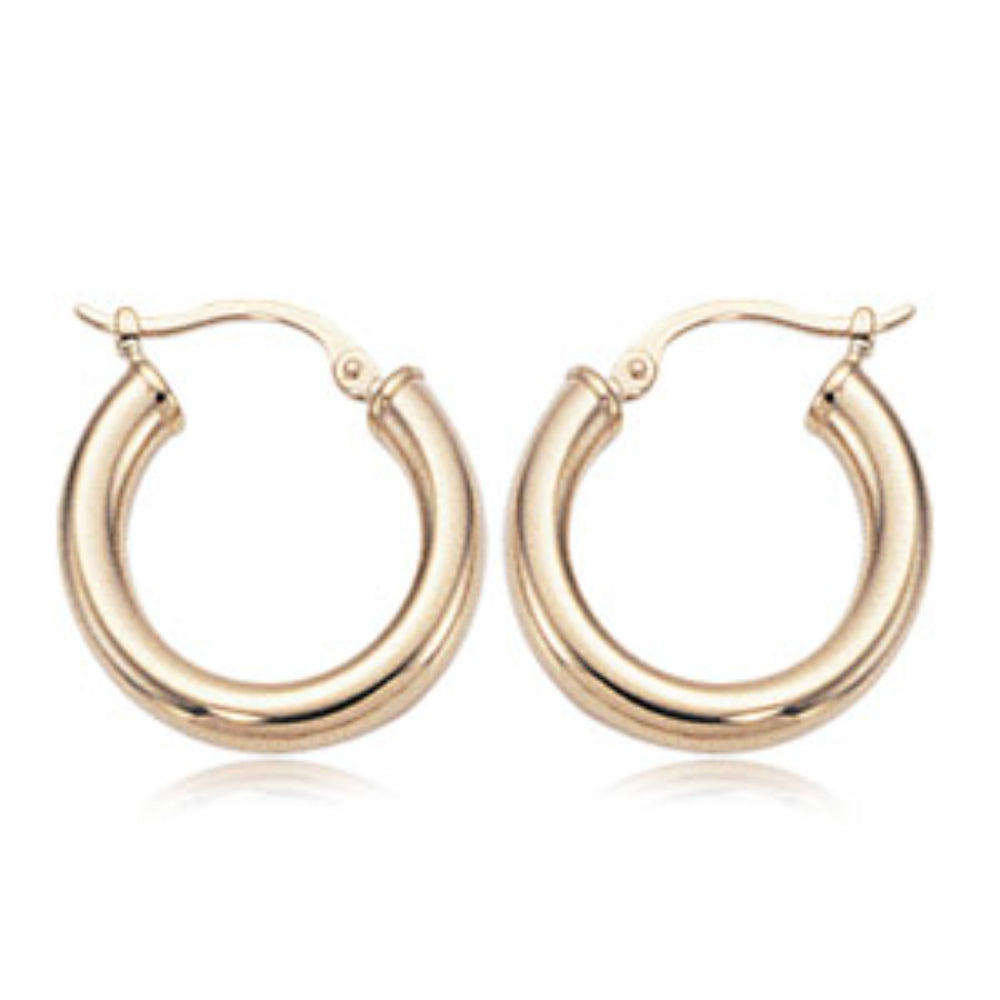 Exquisite 14k Gold Hollow Cylindrical Hoop Earrings for Fashionable Wear