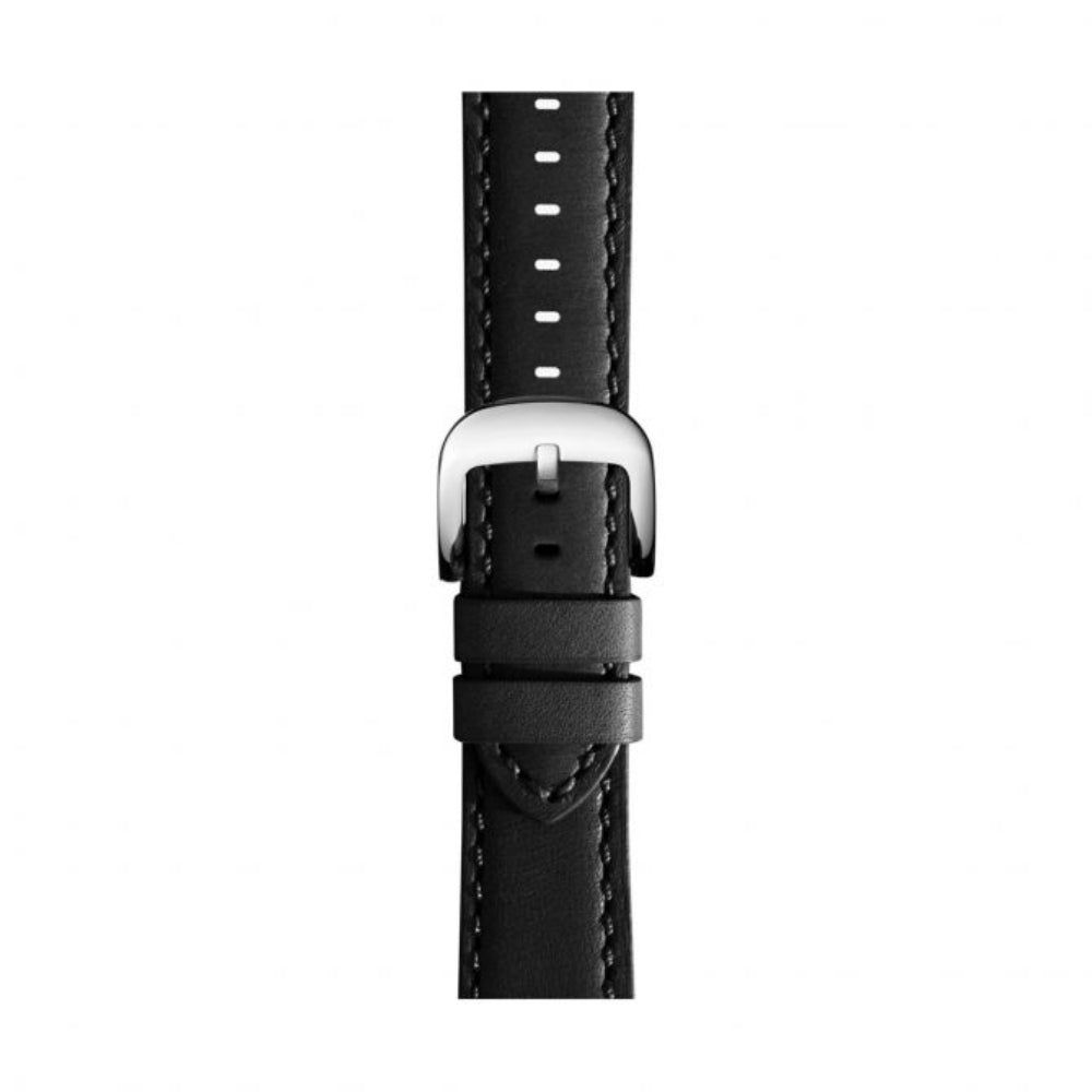 Shinola 24mm Wide Black Premium Leather Watch Strap with Quick Release Feature