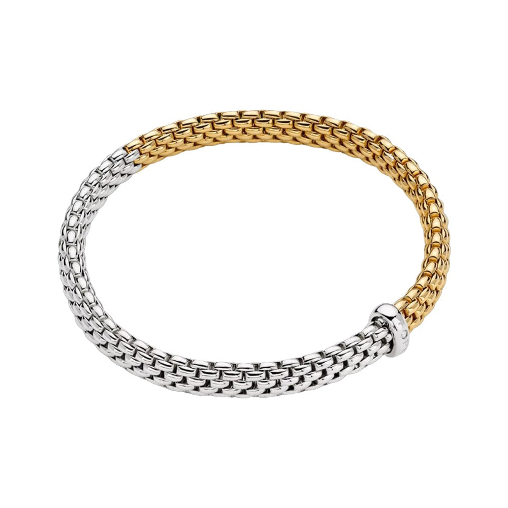 Fope 18k Gold Vendome Flex'it Two-Tone Luxury Bracelet for Stylish Individuals