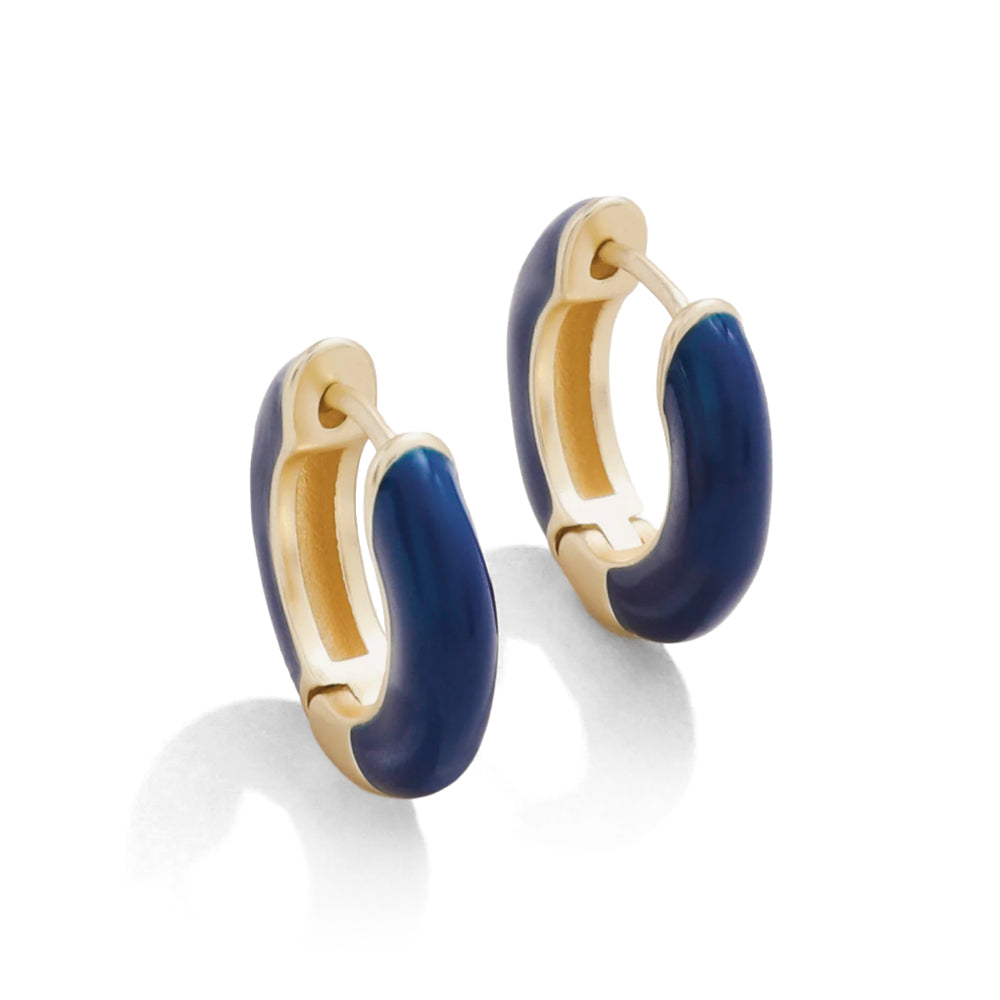 Spartina Clara Fashionable Hinged Enamel Hoop Earrings