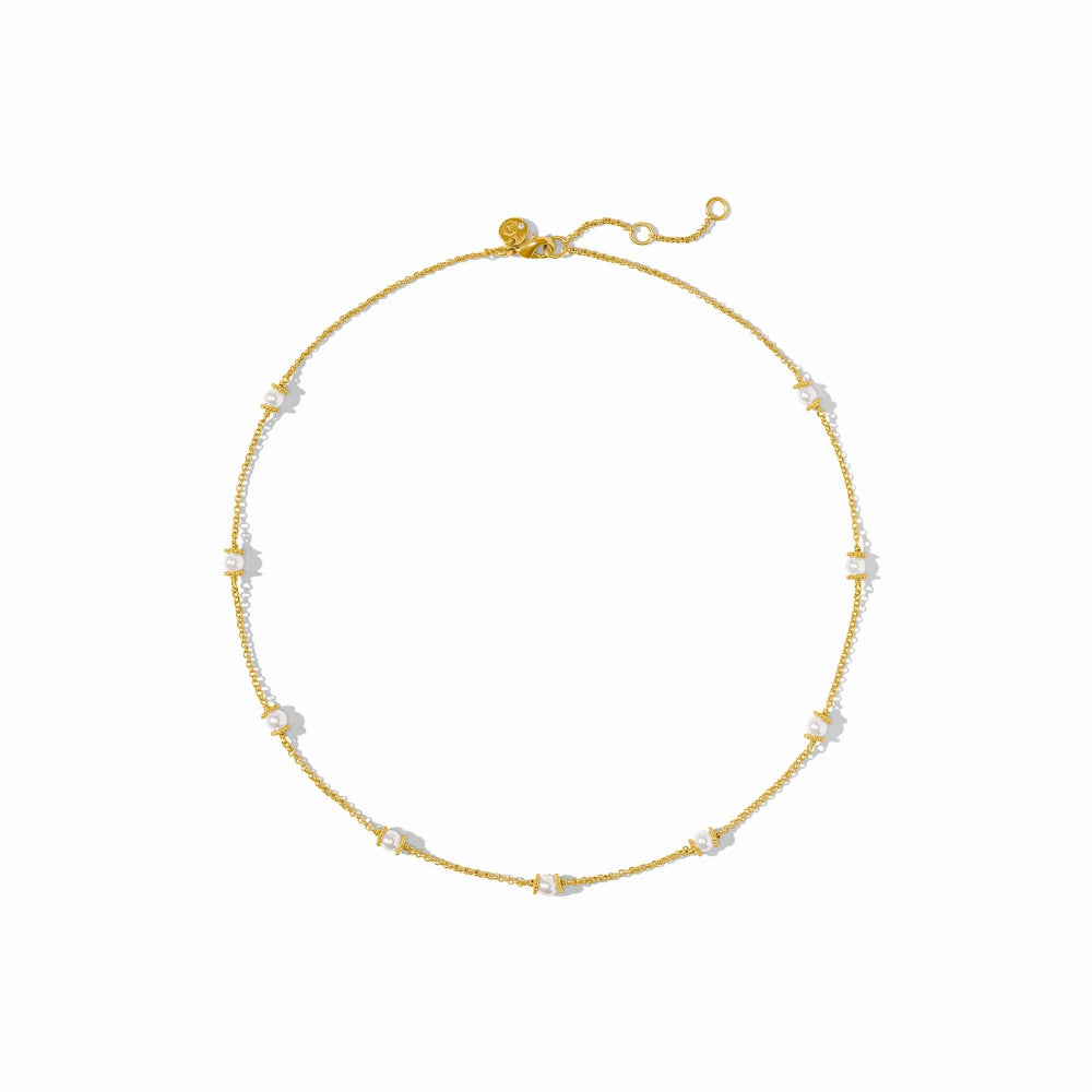 Julie Vos Delicate Hydra Station Necklace with Adjustable Length