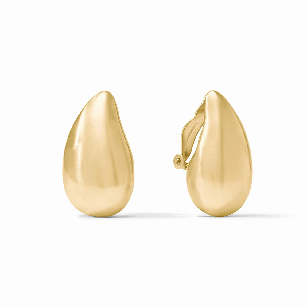Julie Vos Fashionable Wave-Style Clip-On Earrings for Women