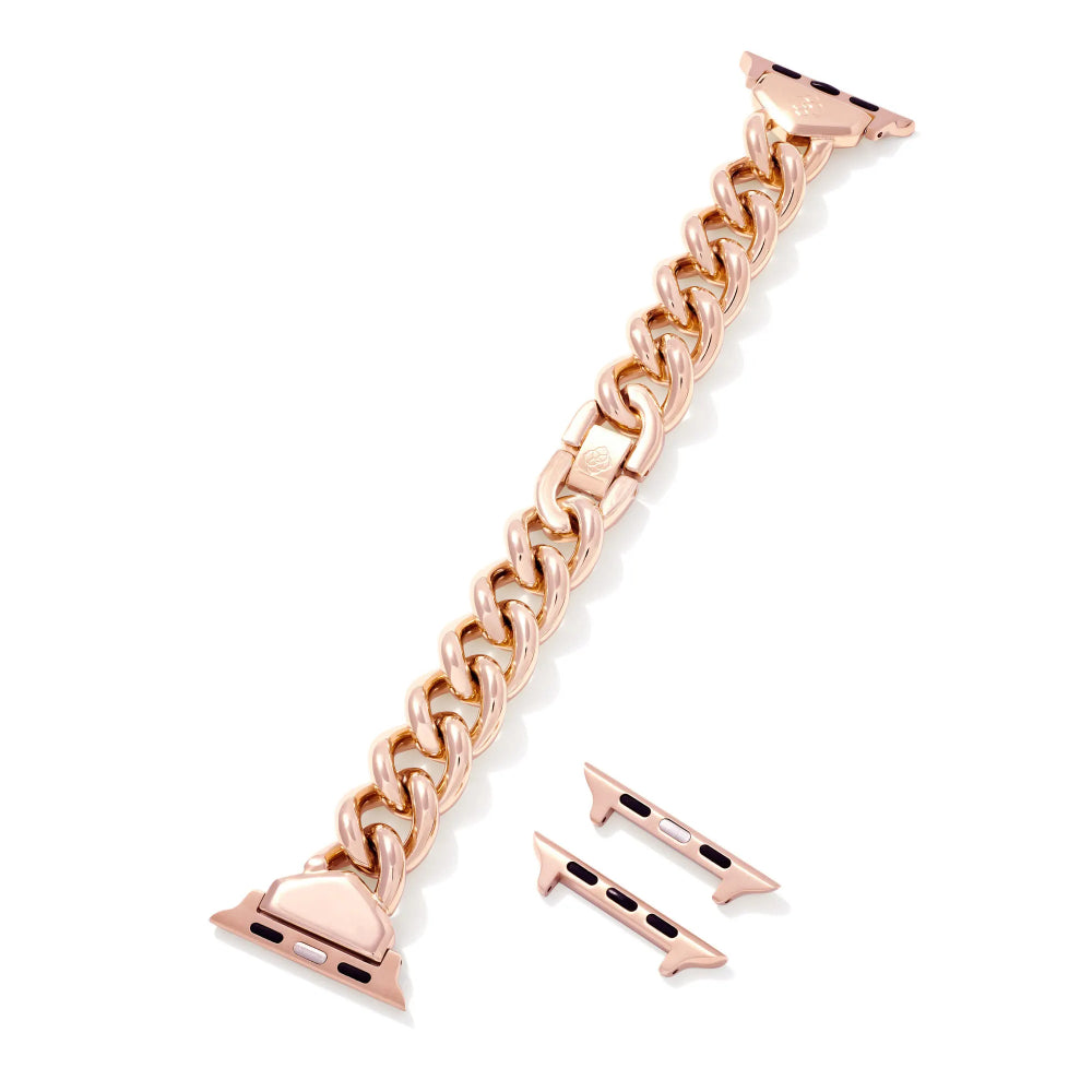 Kendra Scott Gold Tone Stainless Steel Whitley Chain Watch Band - S/M for Apple & Samsung