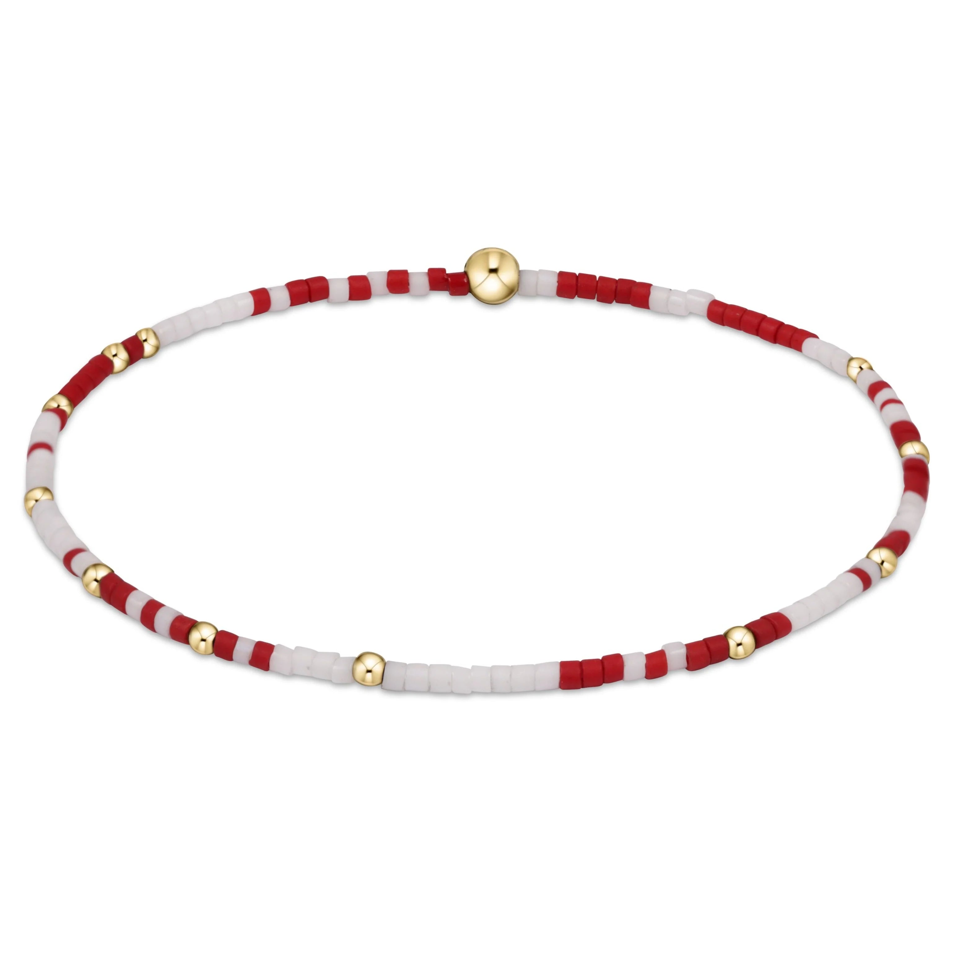 eNewton 5.5-Inch e-Girl Gameday Hope Unwritten Fashion Bracelet in Crimson and White Colors