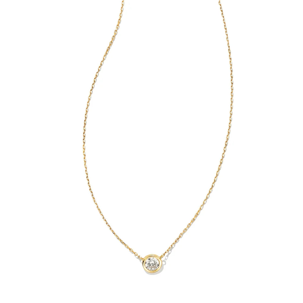 Kendra Scott 14k Gold Audrey Pendant Necklace with .25ct White Diamond