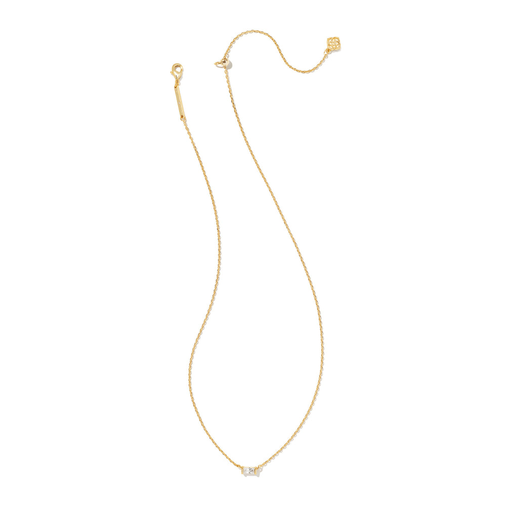 Kendra Scott's Elegant White Crystal Juliette Pendant Necklace