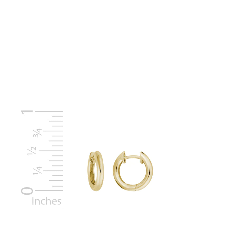 14k Yellow Gold Fashionable Hinged Hoop Earrings for Any Occasion