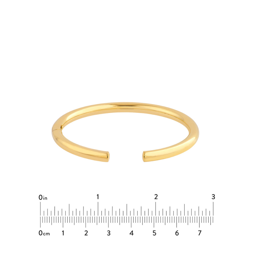 Exquisite 14k Gold Hand - Polished Women's Bangle Bracelet for a Stylish Wrist Stack