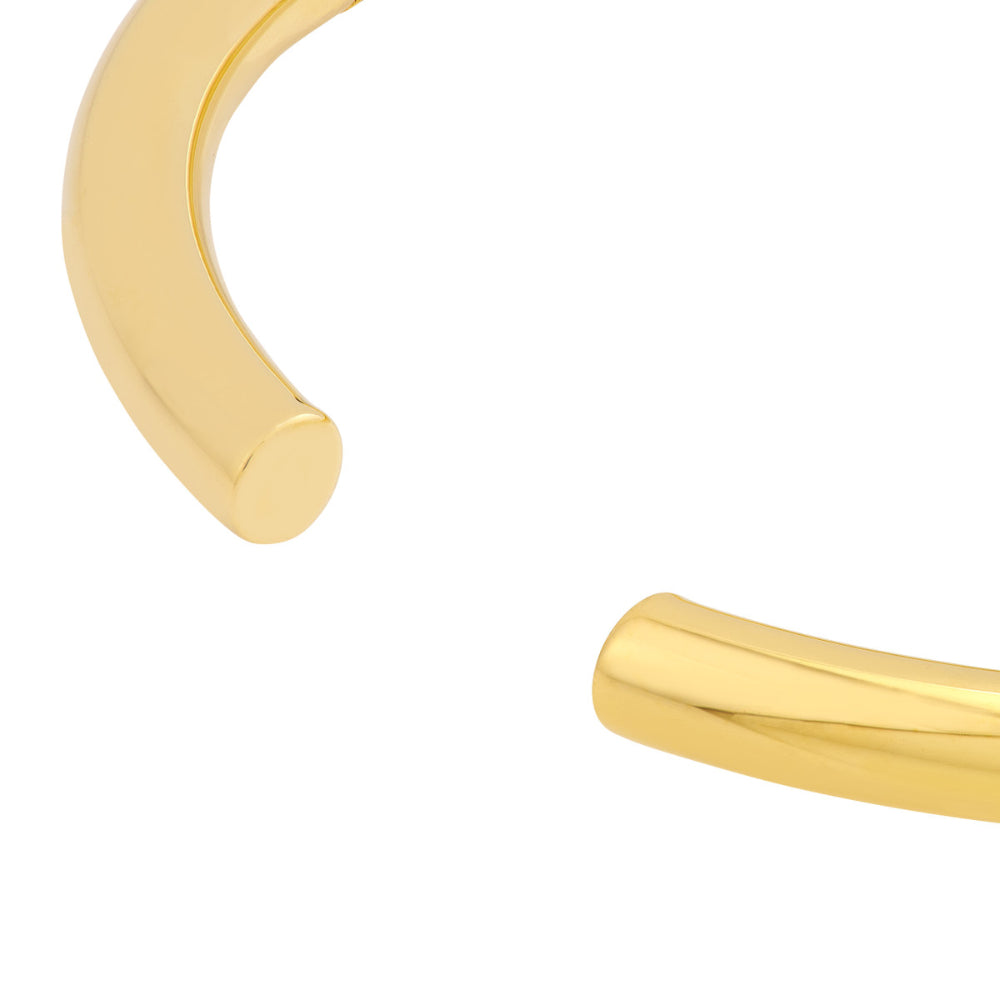 Exquisite 14k Gold Hand - Polished Women's Bangle Bracelet for a Stylish Wrist Stack