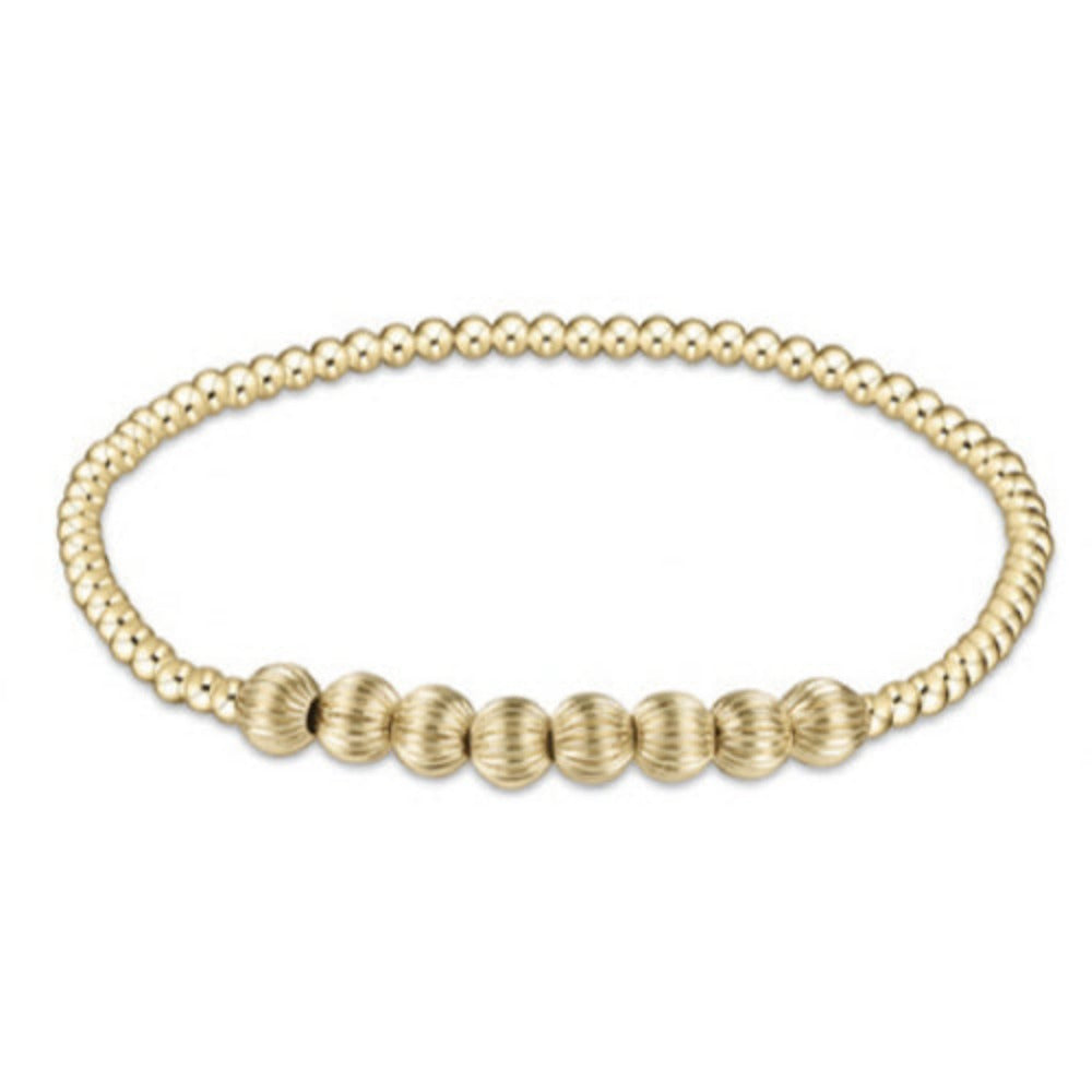 Enchanting 6.25" Gold Beaded Dignity Bliss Bracelet