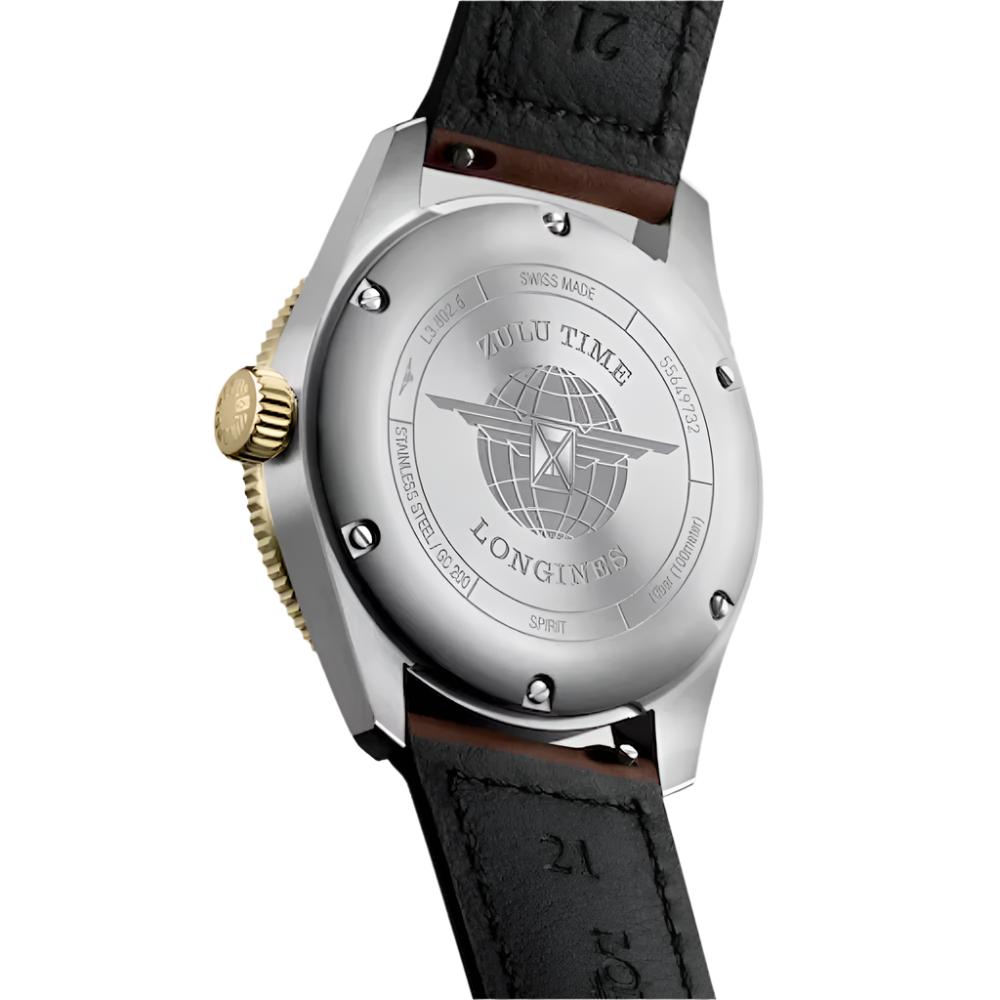 Longines Spirit Zulu Time 39mm Automatic Men's Luxury Wristwatch