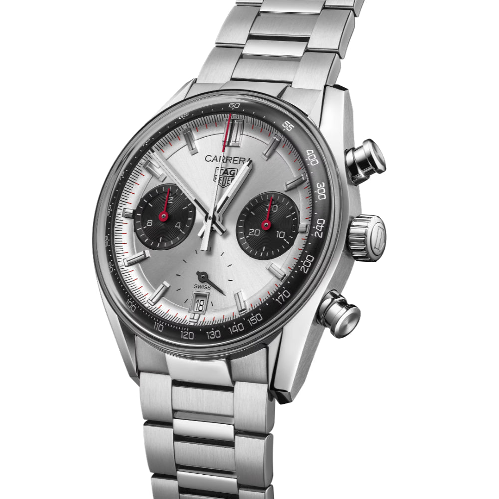 TAG Heuer 39mm Automatic Carrera Chronograph with Classic Panda Face