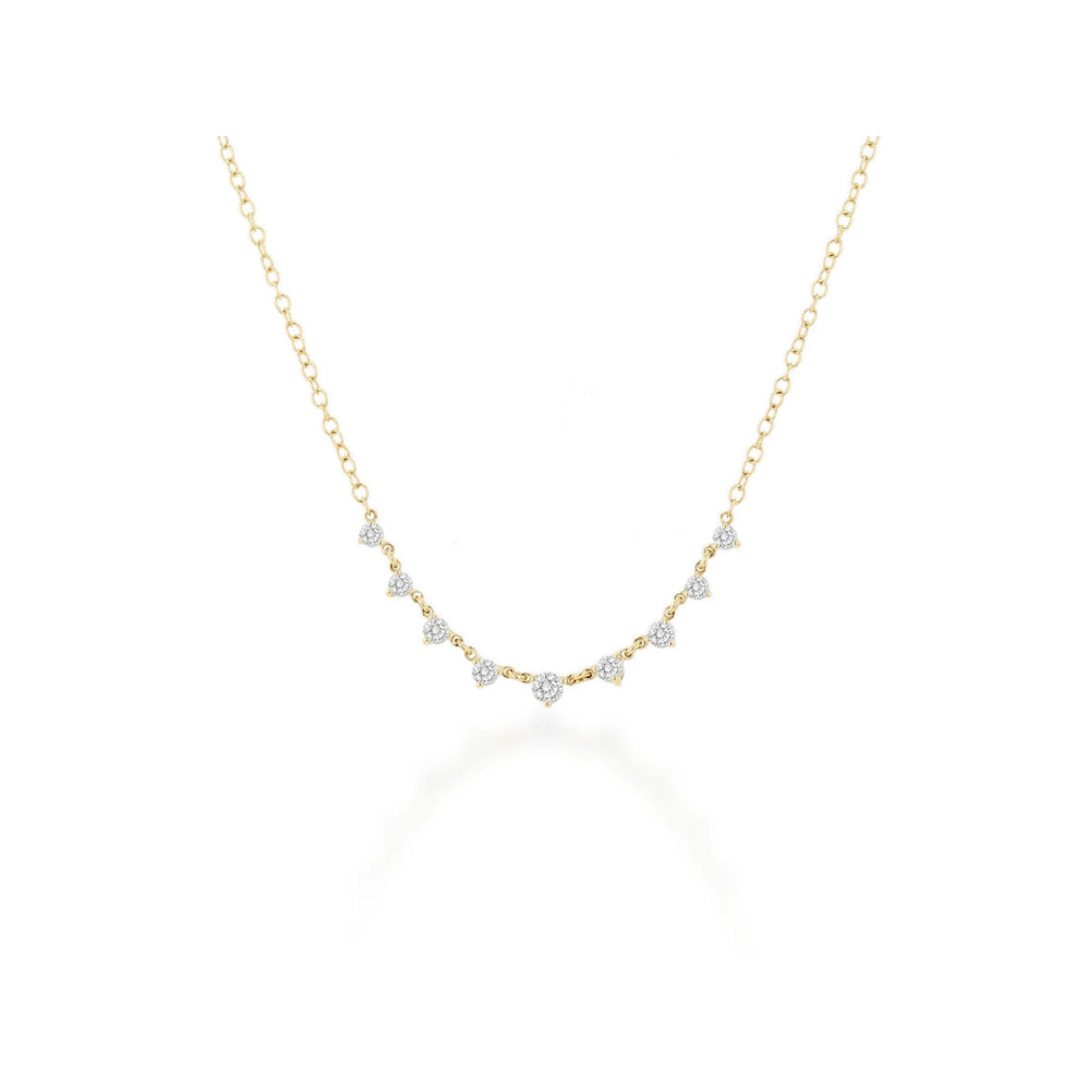Rachel Reid 14k Gold Graduating Mini Diamond Layering Necklace for Fashionable Layering