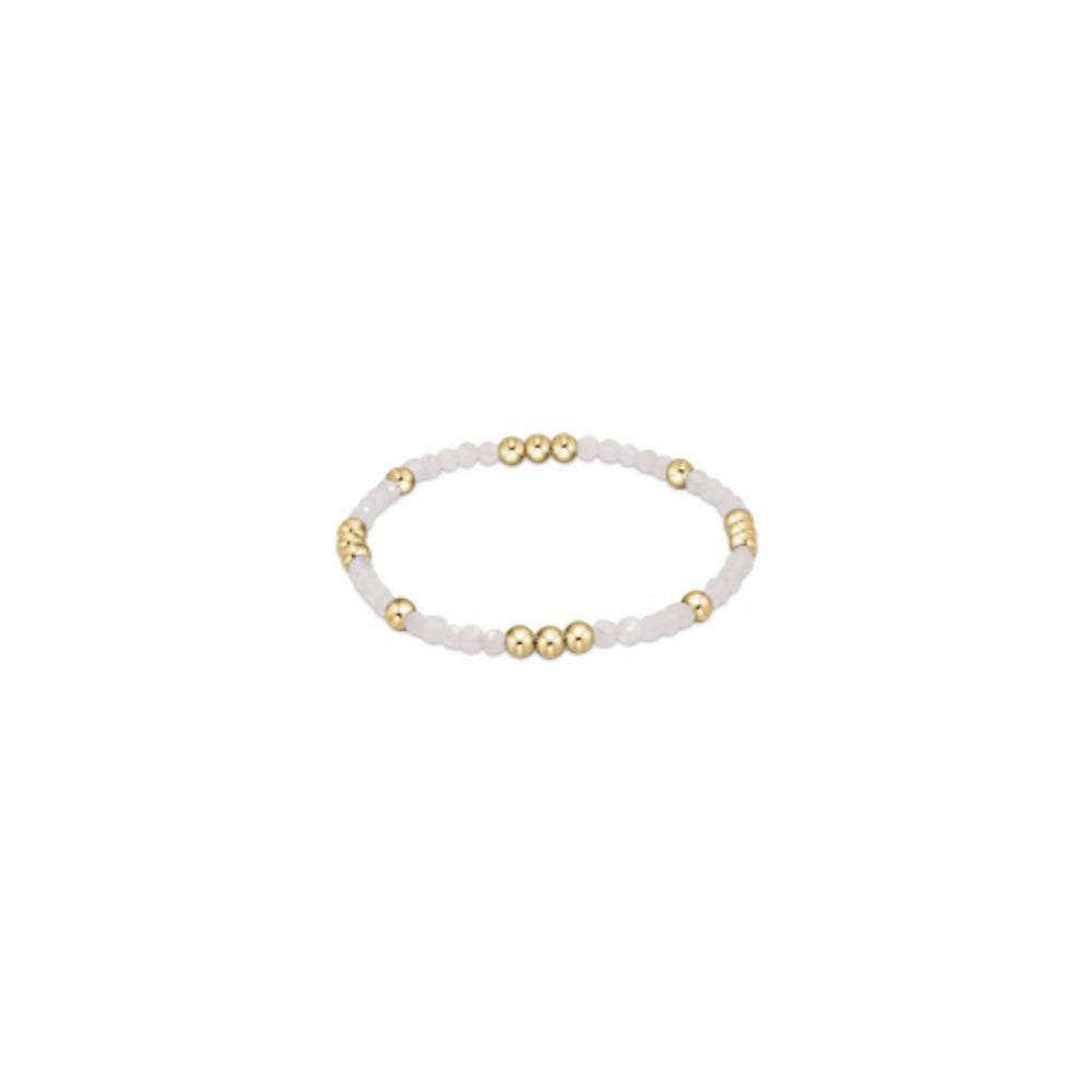 enewton 6.25-Inch Valuable Pattern 3mm Gemstone Bead Bracelet Crafted with Moonstone