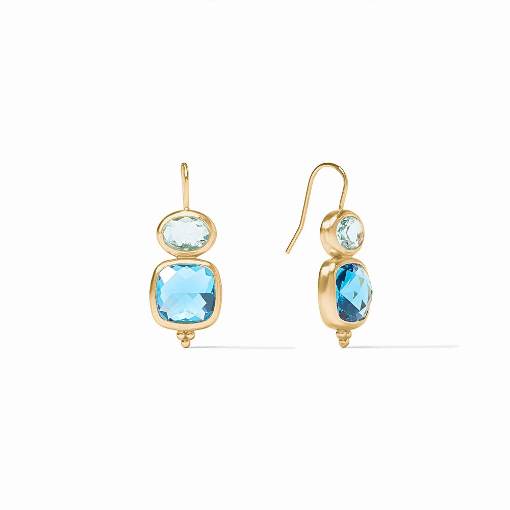 Julie Vos Elegant 24K Gold Plated Kaleidoscope Gemstone Earrings