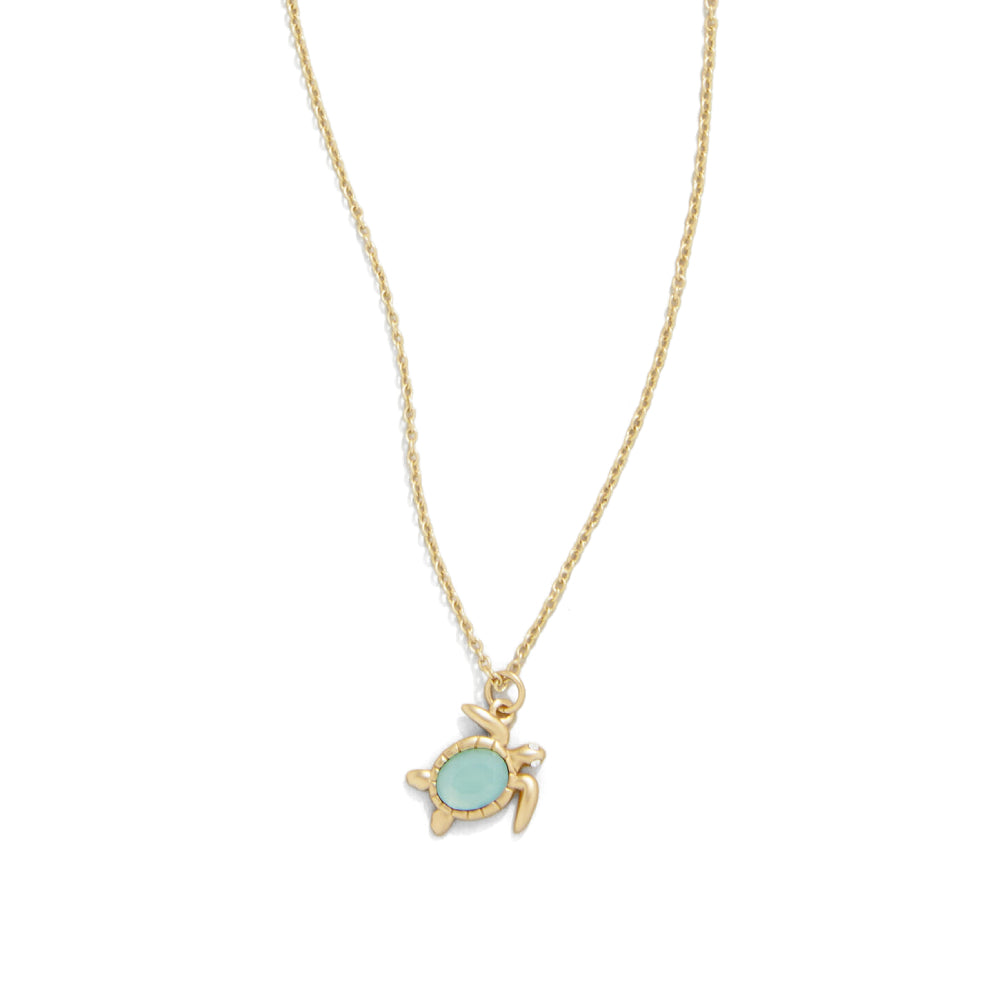 18kt Matte Gold Plated Sea Turtle Necklace - A Hilton Head Island Memento