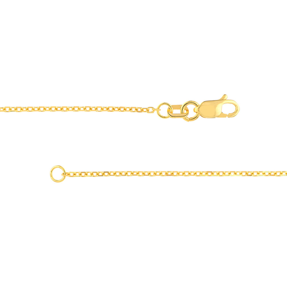 18-Inch 14k Gold Diamond-Cut Sparkling Cable Chain