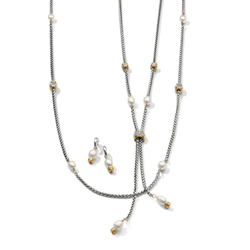 Brighton Meridian Petite Two - Tone Long Necklace Crafted with Freshwater Pearl Beads