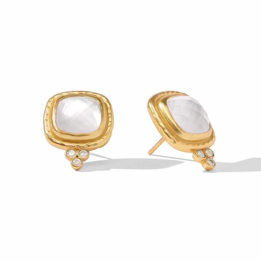 Julie Vos Elegant Tudor Stud with 24k Gold Plate