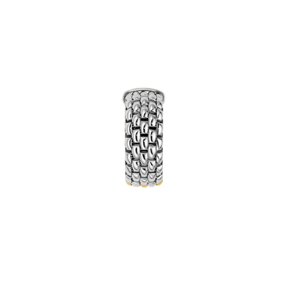 Fope Essentials Collection 18k Gold Two-Tone Mesh Style Finger Ring