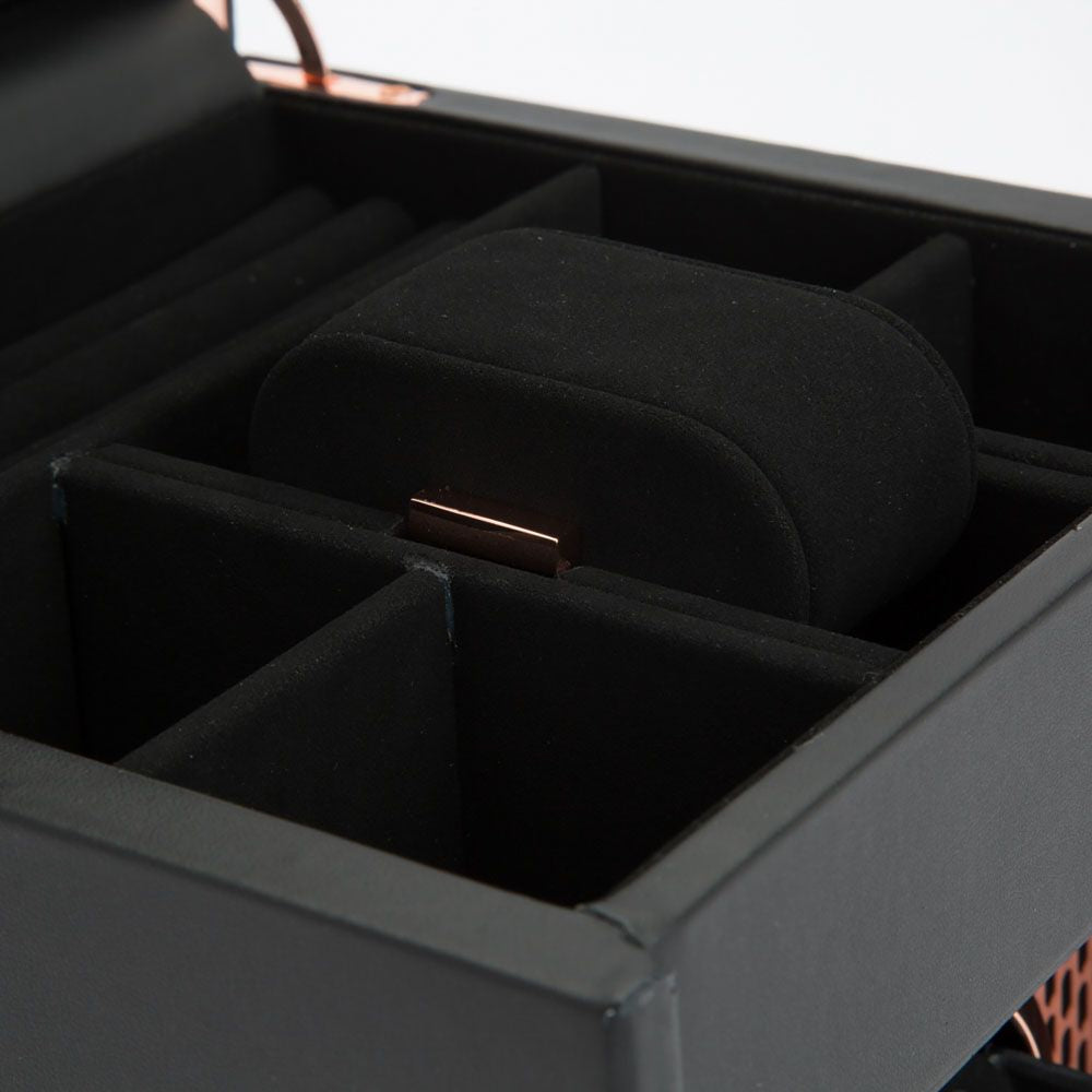 Wolf Designs Axis Single Watch Winder with Storage Function, Crafted in Elegant Copper Finish