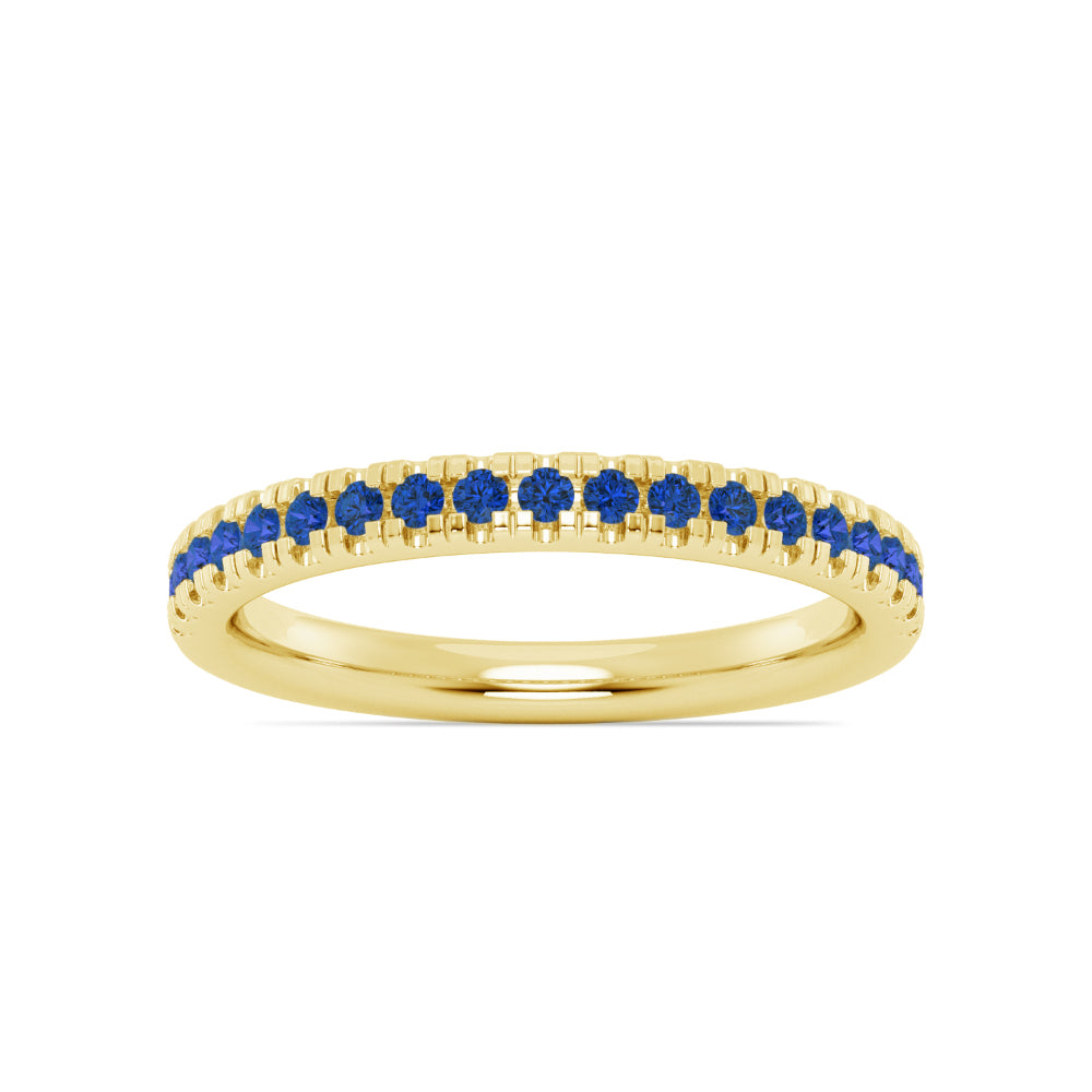Stackable Pavé Blue Sapphire Ring for Jewelry Lovers by Smyth Jewelers