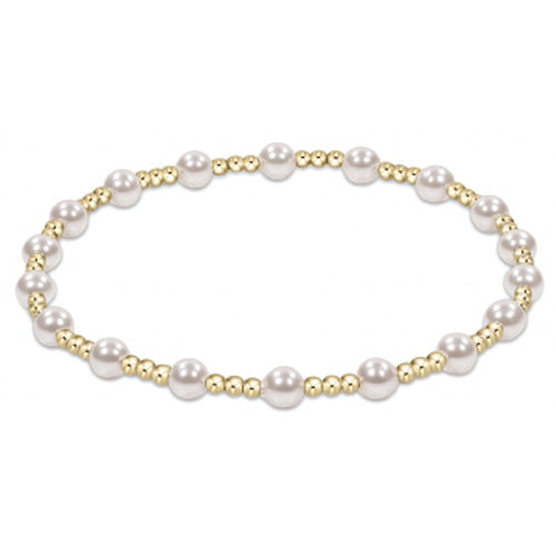 enewton 5.5-Inch egirl Classic Sincerity Design 4mm Bead Pearl Bracelet - A Timeless Jewelry Piece
