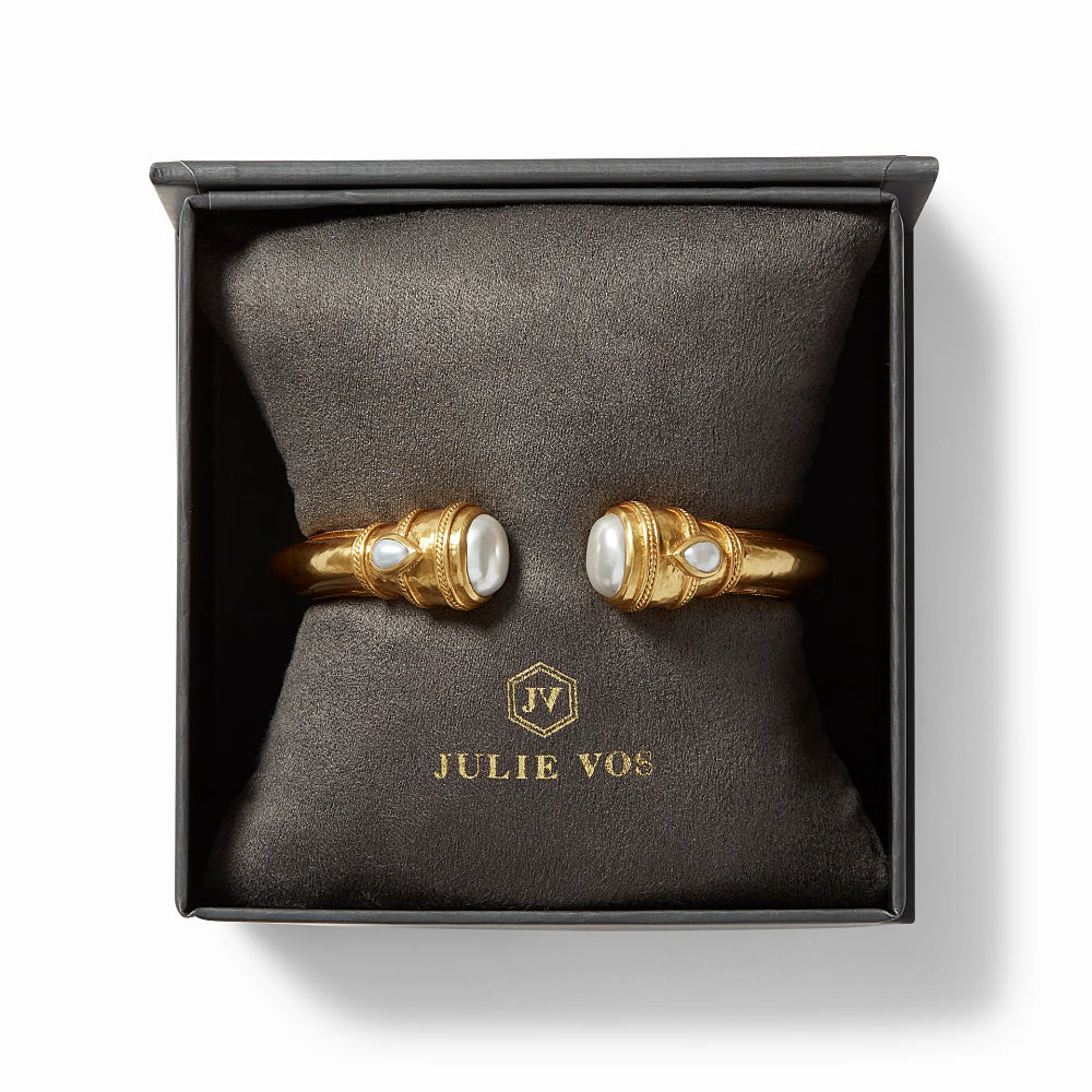 Julie Vos Gorgeous Cannes Demi Cuff with Gemstone Accents